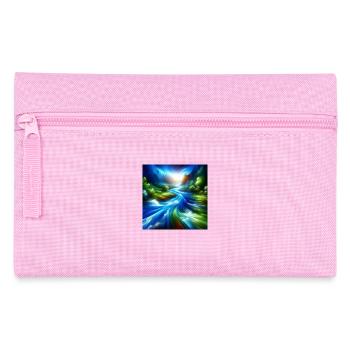 Fließender Fluss - Federtasche - Rosa - Vorne