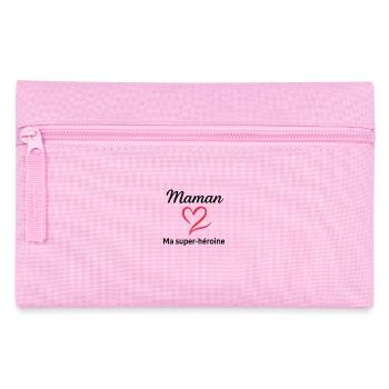 Maman, ma super-héroïne - Trousse - rose - Devant