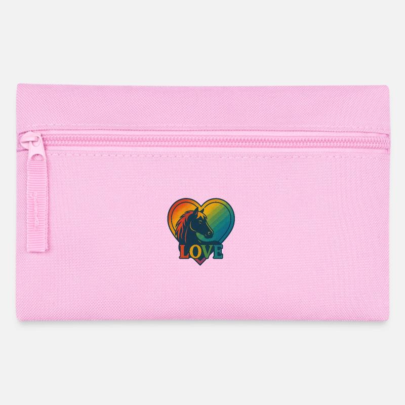 Pferdeliebe - Federtasche - Rosa