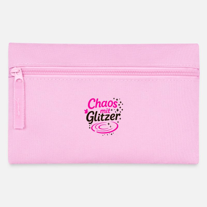 Chaos mit Glitzer - Federtasche - Rosa
