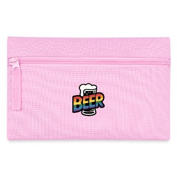 Queer Beer - Cool Beer Logo - Pencil Case - pink - Front