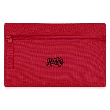 Hiking Typography- Hiking Design - Pencil Case - red - Front