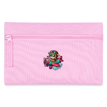 Hund Pilot - Federtasche - Rosa - Vorne