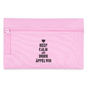 Keep Calm to drink apple wine - Pencil Case - pink - Front