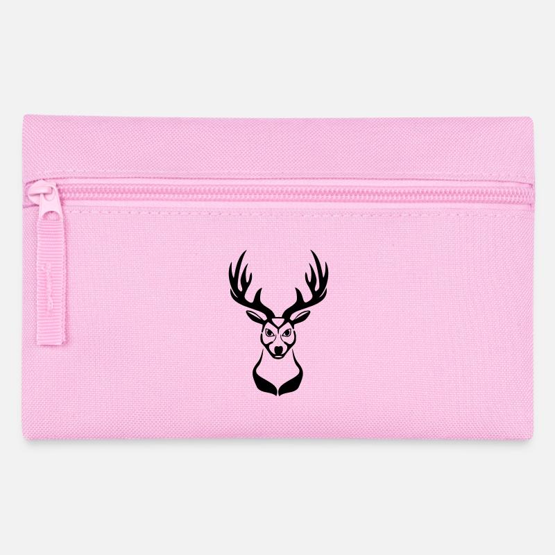 Un cerf une un cerf tête 1c - Trousse - rose