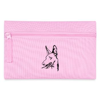 Podenco Kopf - Federtasche - Rosa - Vorne