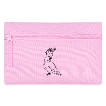 Kakadu Portrait Vogel Zeichnung - Federtasche - Rosa - Vorne