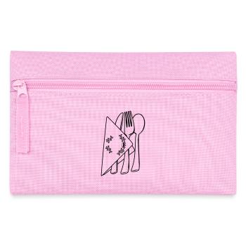 Cutlery in lux napkin - Pencil Case - pink - Front