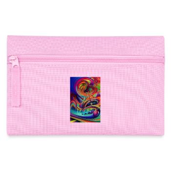 Abstrakte Kunst - Federtasche - Rosa - Vorne