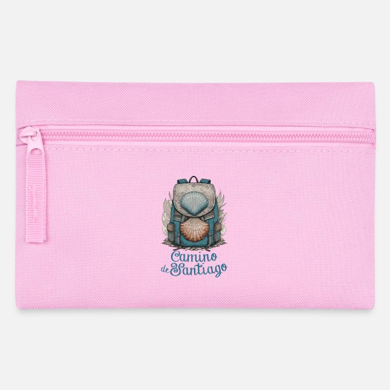 Jakobsweg, Pilger, Jakobsweg - Federtasche - Rosa