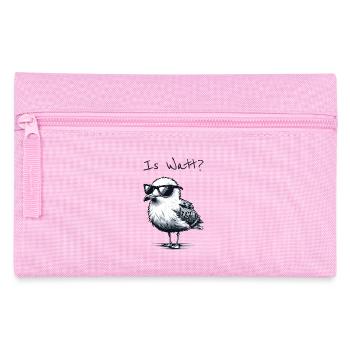 Is Watt Coole Möwe Urlaub Nordsee - Federtasche - Rosa - Vorne