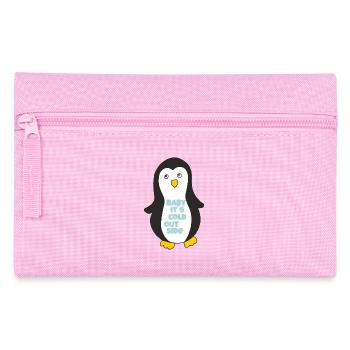 pinguin baby its cold outside - Federtasche - Rosa - Vorne