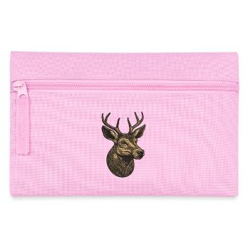 Hirsch Porträt - Federtasche - Rosa - Vorne