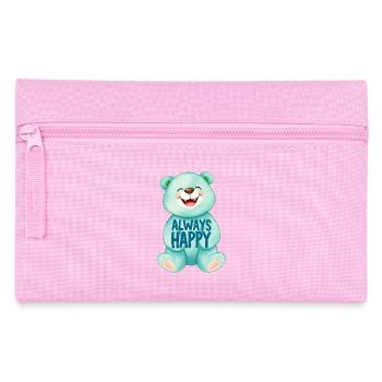 Cute Teddy Bear is ALWAYS HAPPY 1 - Federtasche - Rosa - Vorne