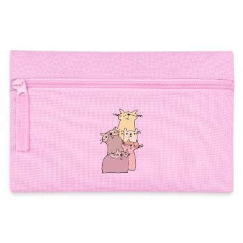 katzen treffen rosa - Federtasche - Rosa - Vorne