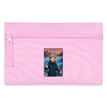 Freudige eisige Wanderung - Federtasche - Rosa - Vorne