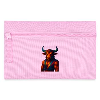 Animaux de style WPAP - Minotaure en pose - Trousse - rose - Devant