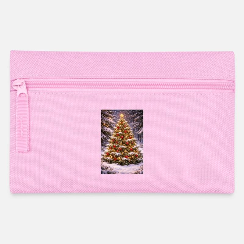 Winterzauber Baumdeko - Federtasche - Rosa