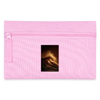Goldene Welle bei Sonnenuntergang - Federtasche - Rosa - Vorne