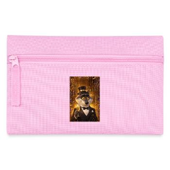 Eleganter Wolf am Abend - Federtasche - Rosa - Vorne