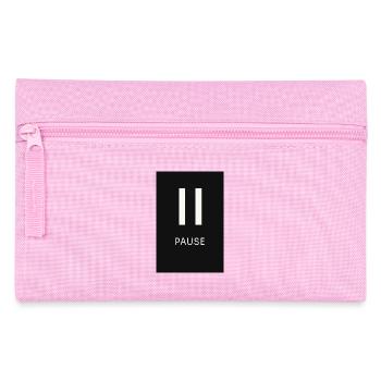 Pause Sign Minimal Black - Pencil Case - pink - Front