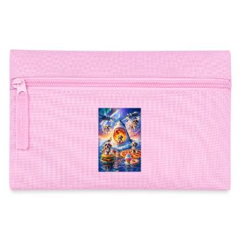 Welpen, Haie und Leckereien - Federtasche - Rosa - Vorne