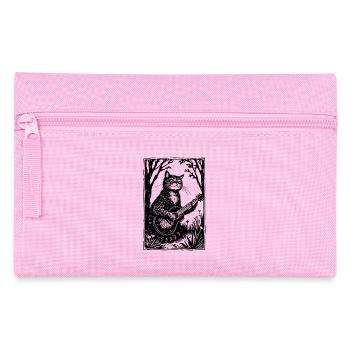 chat jouant de la guitare - Trousse - rose - Devant