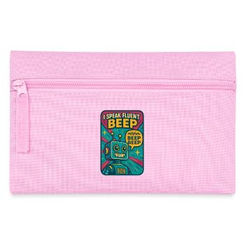 Flowing Beep | Robot Sci-Fi Nerd - Pencil Case - pink - Front