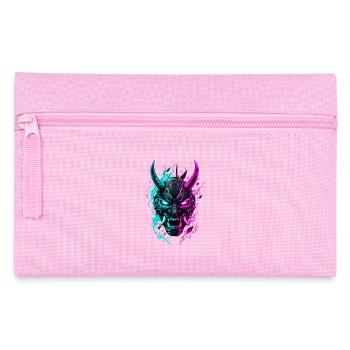 Neon Cyber Oni Mask - Federtasche - Rosa - Vorne
