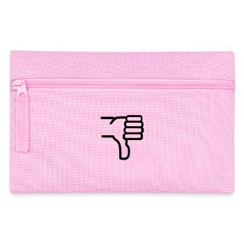 Daumen runter - Federtasche - Rosa - Vorne