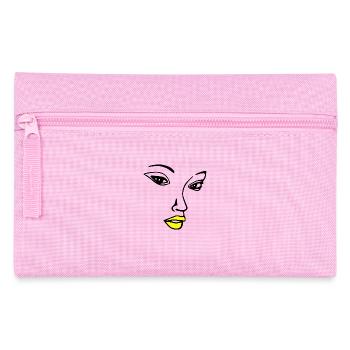 Cool Pretty Woman Face by Milaino - Pencil Case - pink - Front
