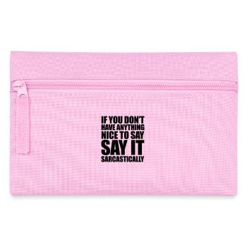 Sarcastic - Pencil Case - pink - Front