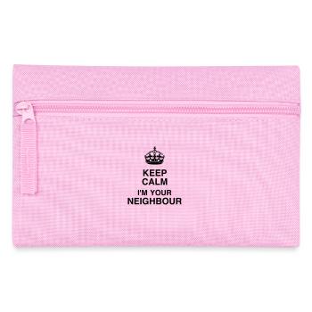 Nachbar / Nachbarschaft / Nachbarin / Haus - Federtasche - Rosa - Vorne