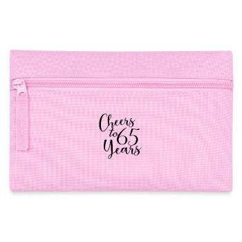 Cheers To 65 Years 65th Birthday Anniversary - Pencil Case - pink - Front