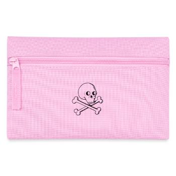 Schädel und Knochen - Federtasche - Rosa - Vorne