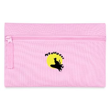 Drôle mignon chat hurlant illustration minimaliste - Trousse - rose - Devant