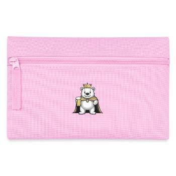 Ours polaire bière drôle - Trousse - rose - Devant