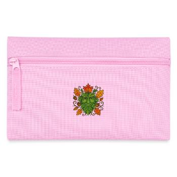 Herbstlicher Greenman - Federtasche - Rosa - Vorne