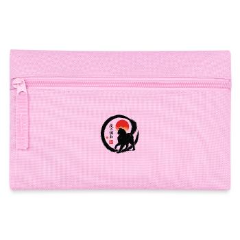 Japan Enso Kanji - Schwarze Katze - Rote Sonne - Federtasche - Rosa - Vorne