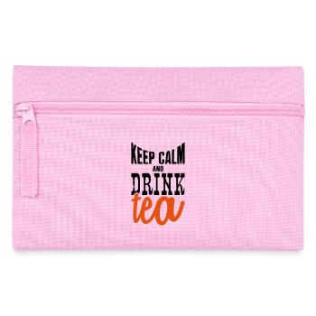 keep calm and drink tea - Federtasche - Rosa - Vorne