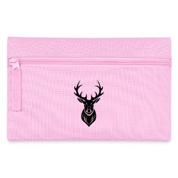 Hirsch Geweih - Federtasche - Rosa - Vorne