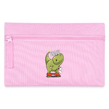 Dinosaurier Toilette lustig T-Rex Geschenk Geburt - Federtasche - Rosa - Vorne