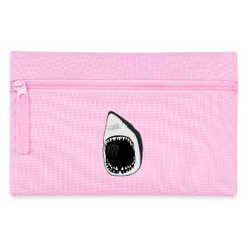 hai weisser weisser shark wal fisch tauchen gebiss - Federtasche - Rosa - Vorne