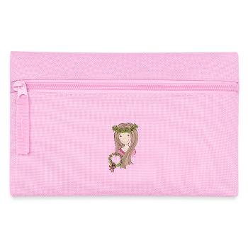 blumenmaedchen_braun - Federtasche - Rosa - Vorne