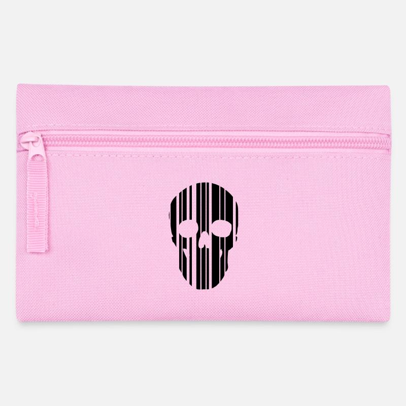 barcode skull - Pencil Case - pink