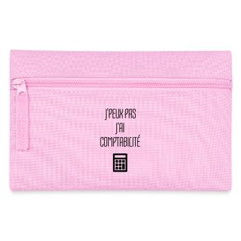 comptable / comptabilité / compter / chiffre - Trousse - rose - Devant