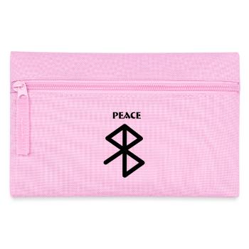 Runes Viking de la Paix avec texte PAIX - Trousse - rose - Devant