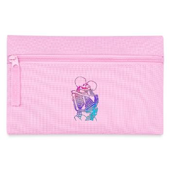 skull skeleton death halloween horror black dead - Pencil Case - pink - Front