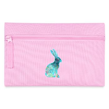 Bunter Osterhase Hase Watercolor - Federtasche - Rosa - Vorne