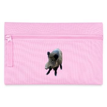 Wild boar Wild boar Pig Sow Pigs - Pencil Case - pink - Front